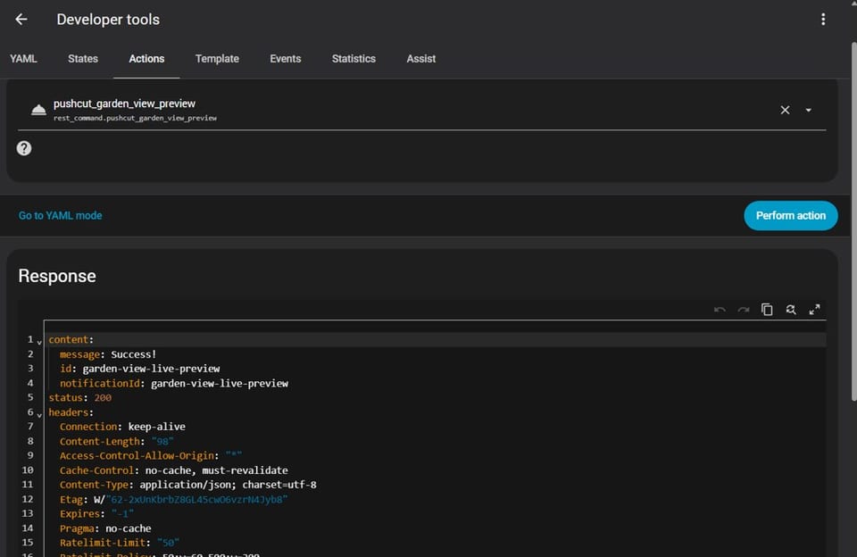 Sanitized webhook action panel showing an automation and deployment-oriented workflow